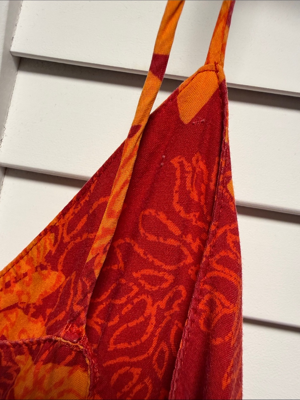 Manuhealii Red & Orange Floral Slip Dress. Pls see pics/description. - Picture 4 of 8